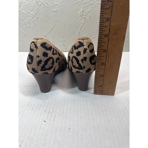 Vivaia Aria Wedge Pro Leopard Print Pointed Toe Heel Pumps Women’s EU 37.5 US 7 - Picture 4 of 4